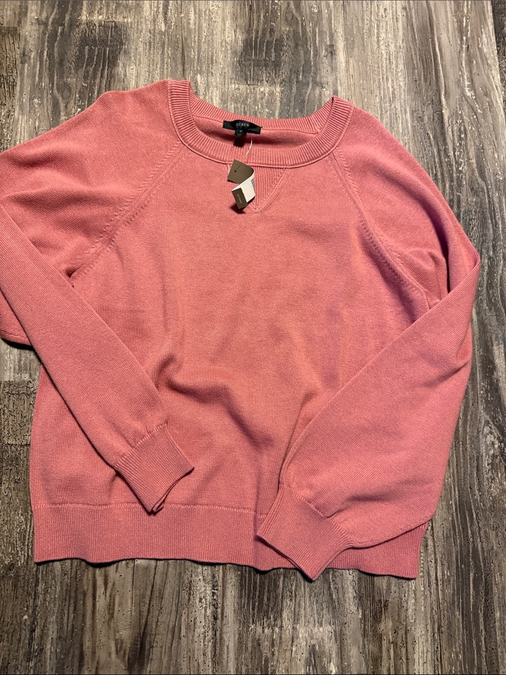 J. Crew Scoop Neck Sweater in Rose Pink